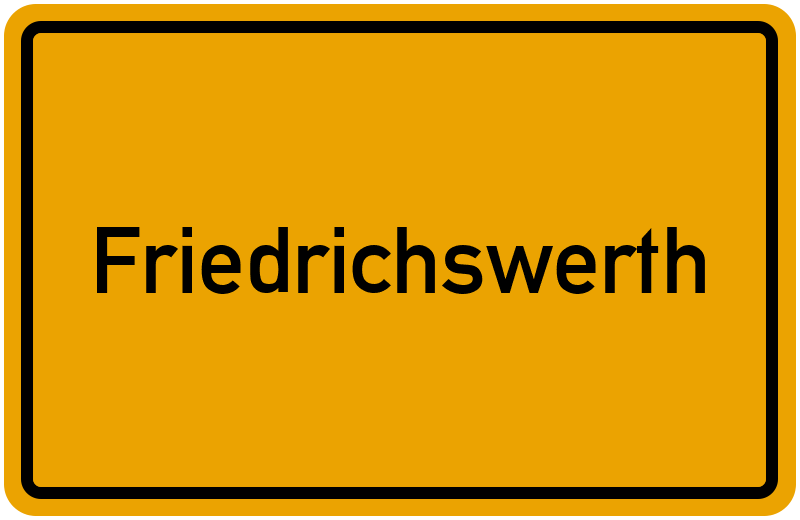Ortsschild Friedrichswerth