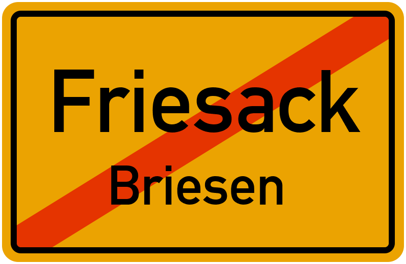 Ortsschild Friesack