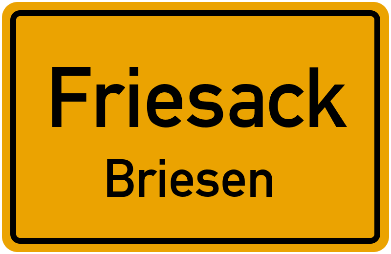 Ortsschild Friesack