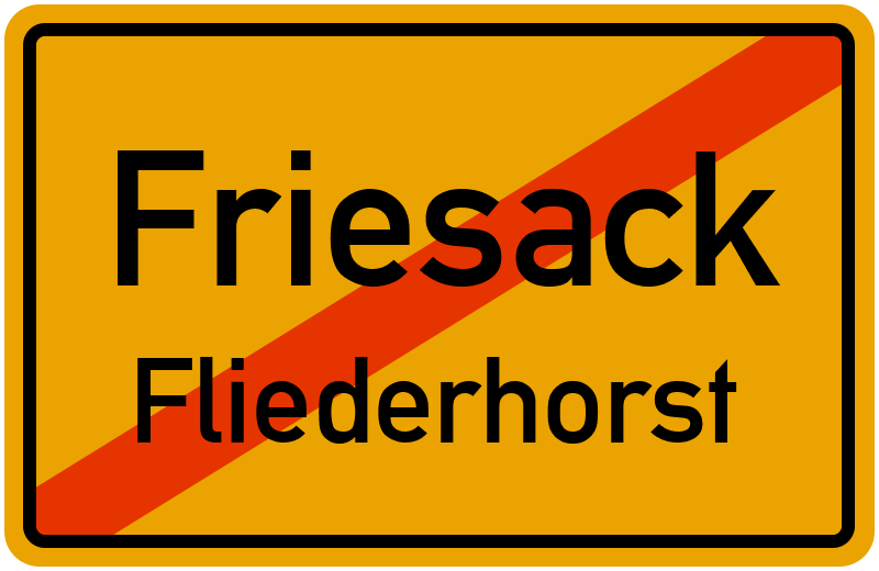Ortsschild Friesack