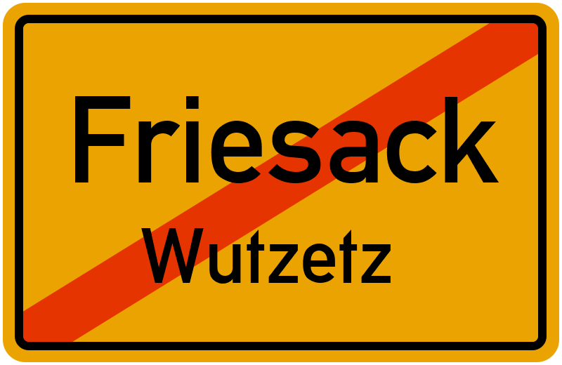 Ortsschild Friesack