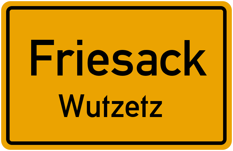 Ortsschild Friesack