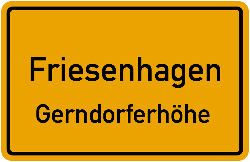 Ortsschild Friesenhagen