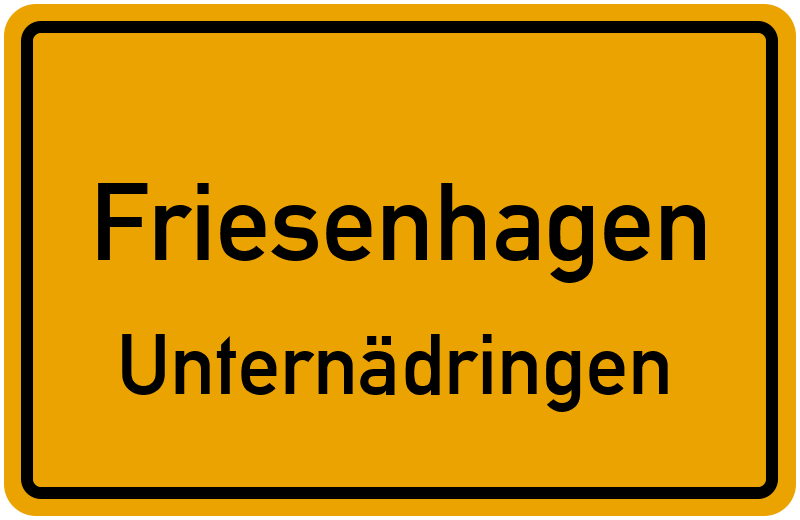Ortsschild Friesenhagen