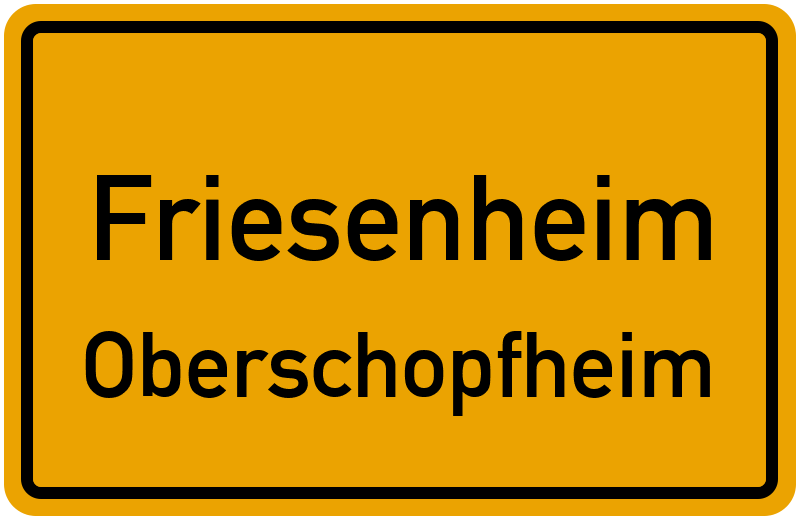 Ortsschild Friesenheim