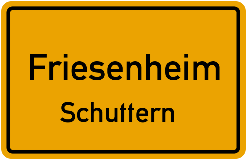Ortsschild Friesenheim