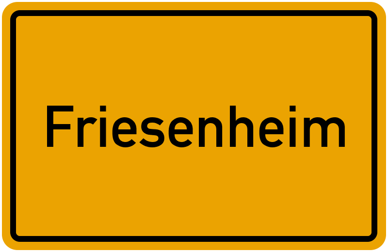 Ortsschild Friesenheim