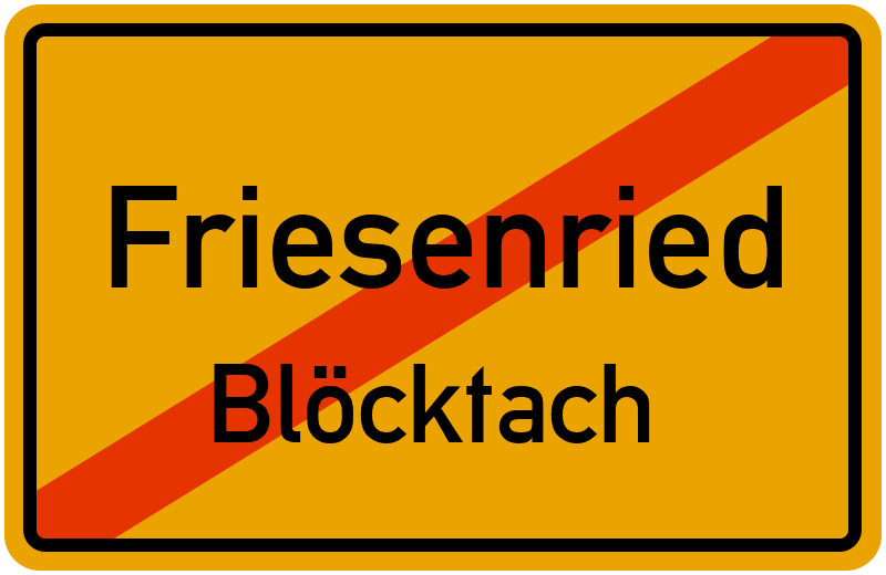 Ortsschild Friesenried