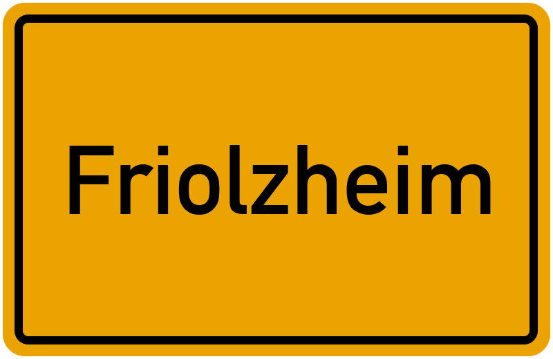 Ortsschild Friolzheim