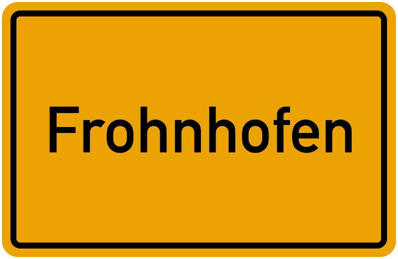 Ortsschild Frohnhofen