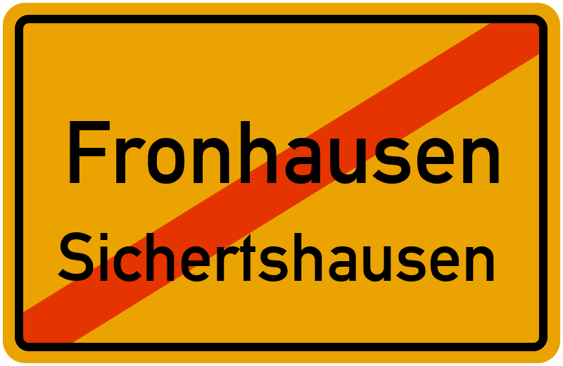 Ortsschild Fronhausen