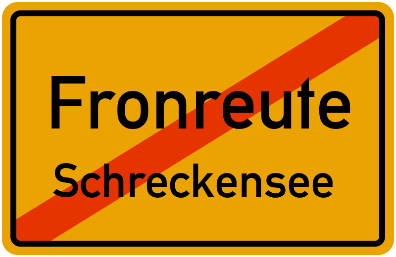 Ortsschild Fronreute