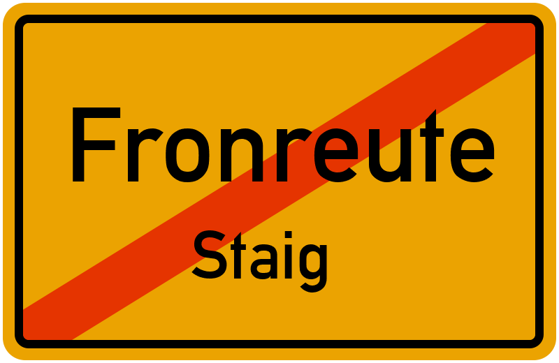Ortsschild Fronreute
