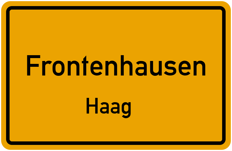 Ortsschild Frontenhausen
