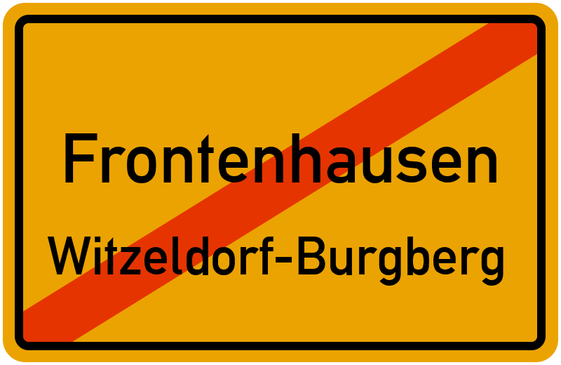 Ortsschild Frontenhausen