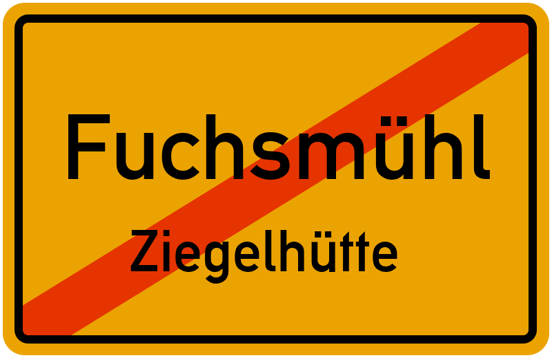 Ortsschild Fuchsmühl