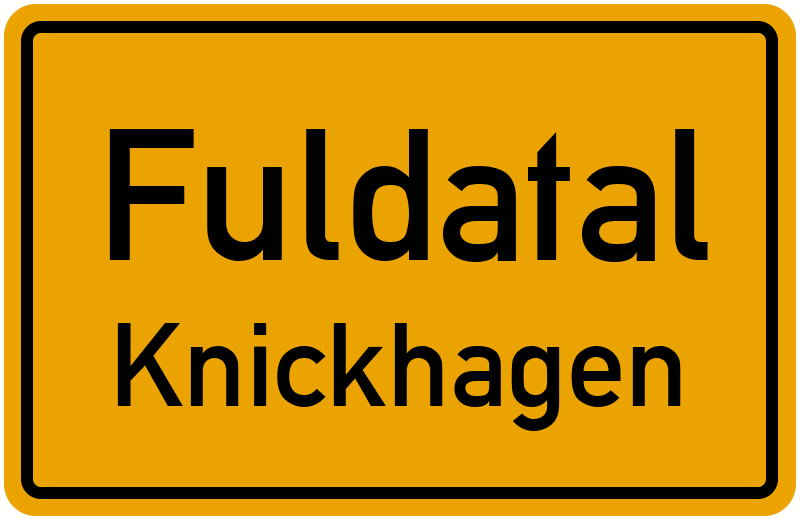 Ortsschild Fuldatal