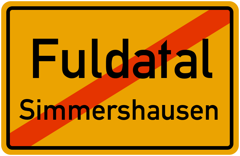 Ortsschild Fuldatal