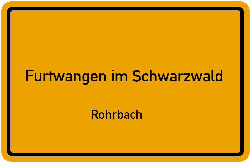 Ortsschild Furtwangen im Schwarzwald