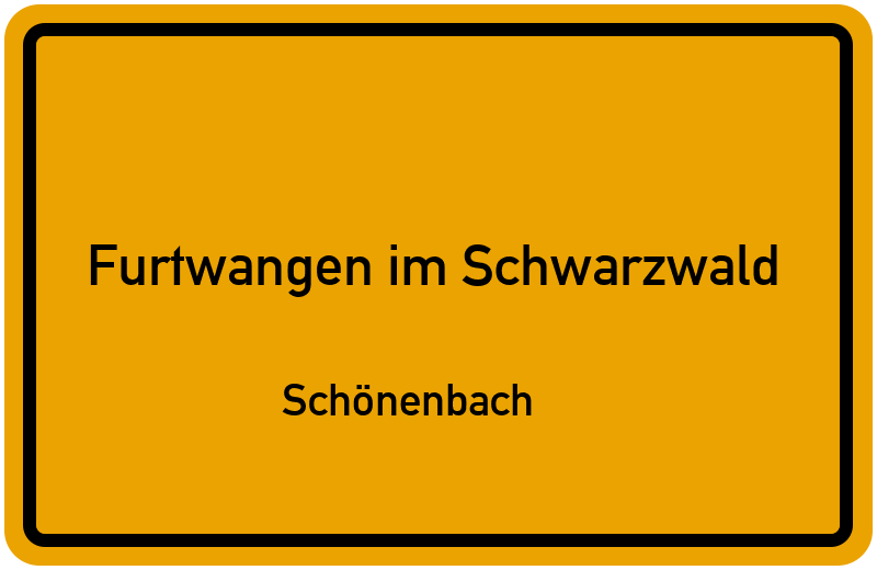 Ortsschild Furtwangen im Schwarzwald