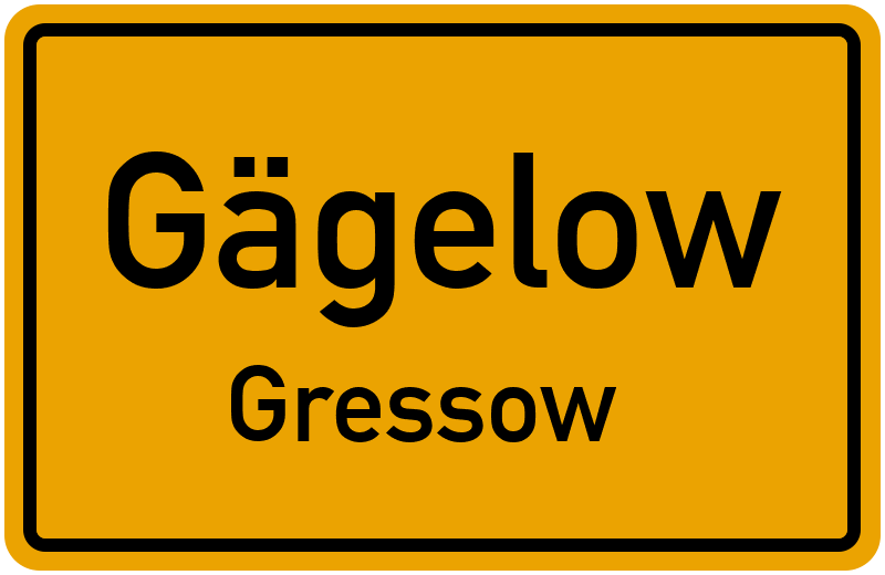 Ortsschild Gägelow