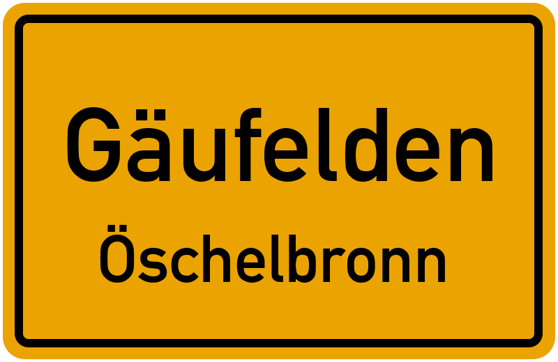 Ortsschild Gäufelden