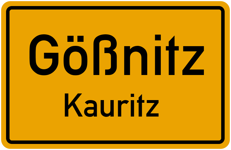Ortsschild Gößnitz