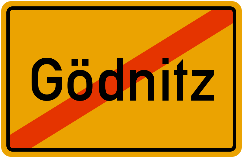 Ortsschild Gödnitz