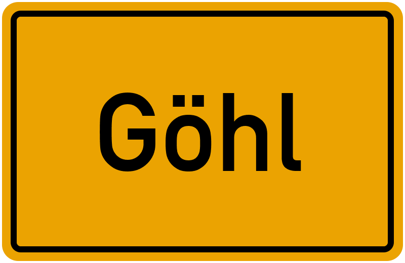 Ortsschild Göhl