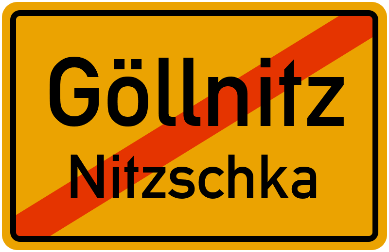 Ortsschild Göllnitz