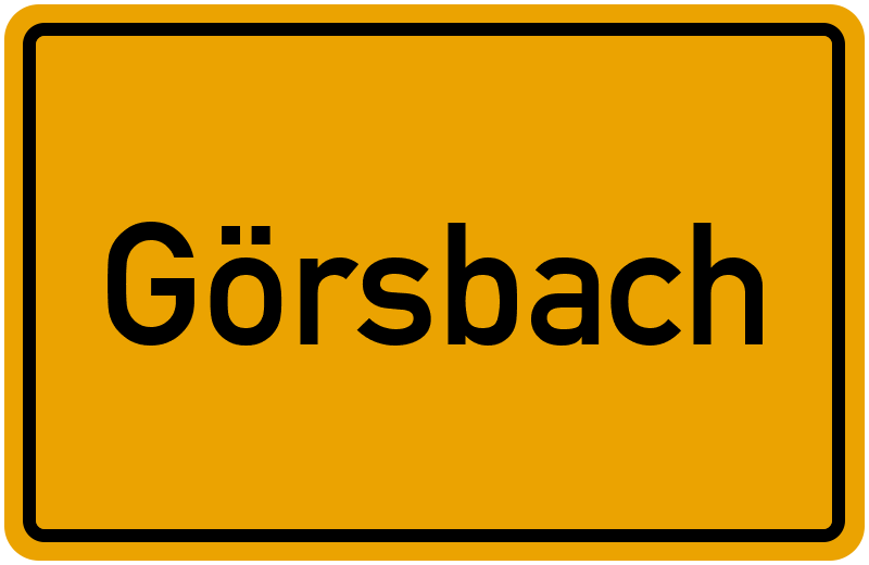 Ortsschild Görsbach