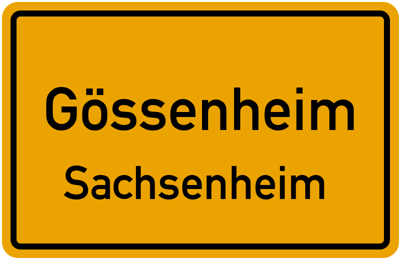 Ortsschild Gössenheim