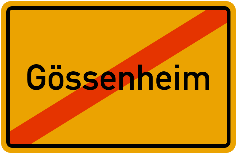 Ortsschild Gössenheim