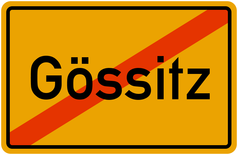 Ortsschild Gössitz