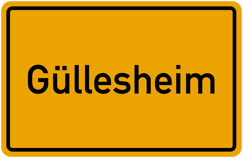 Ortsschild Güllesheim