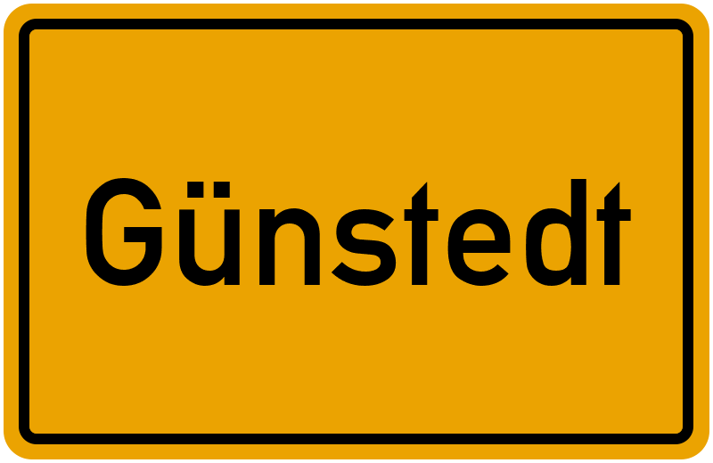 Ortsschild Günstedt