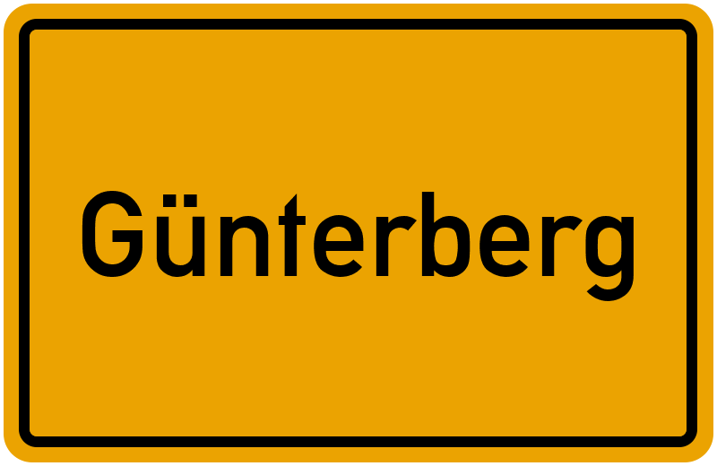 Ortsschild Günterberg