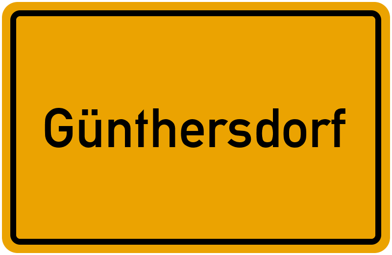 Ortsschild Günthersdorf