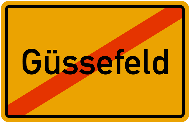 Ortsschild Güssefeld