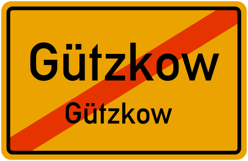 Ortsschild Gützkow
