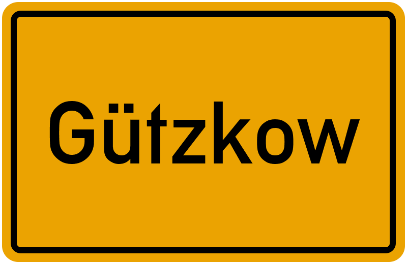 Ortsschild Gützkow