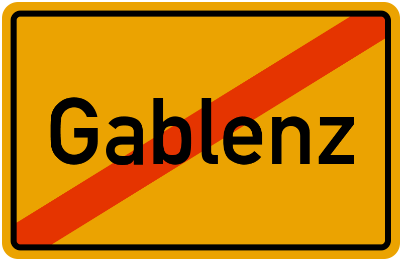 Ortsschild Gablenz