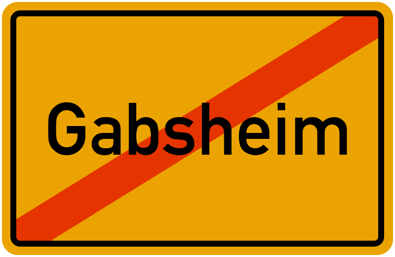 Ortsschild Gabsheim