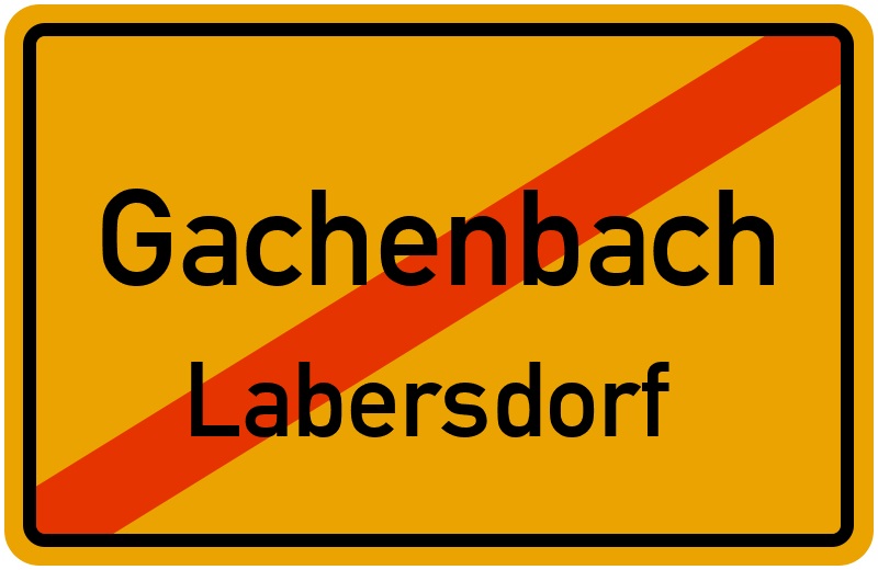 Ortsschild Gachenbach