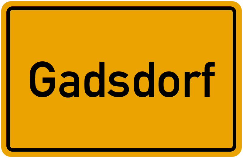 Ortsschild Gadsdorf