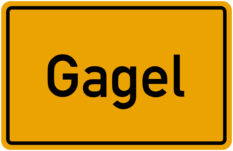 Ortsschild Gagel