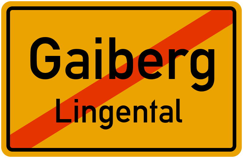 Ortsschild Gaiberg