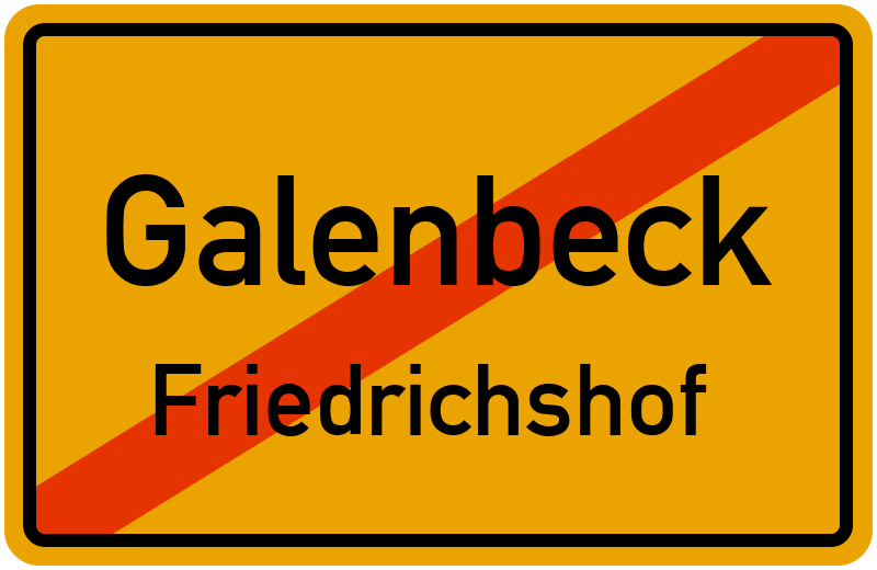 Ortsschild Galenbeck