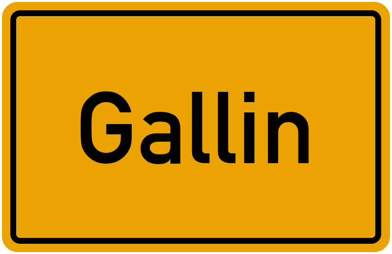 Ortsschild Gallin