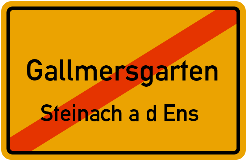 Ortsschild Gallmersgarten